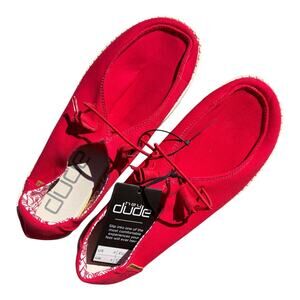 Hey Dude Women's Wendy Solid Red Lightweight Slip On Loafer Shoes Size 8 Casual